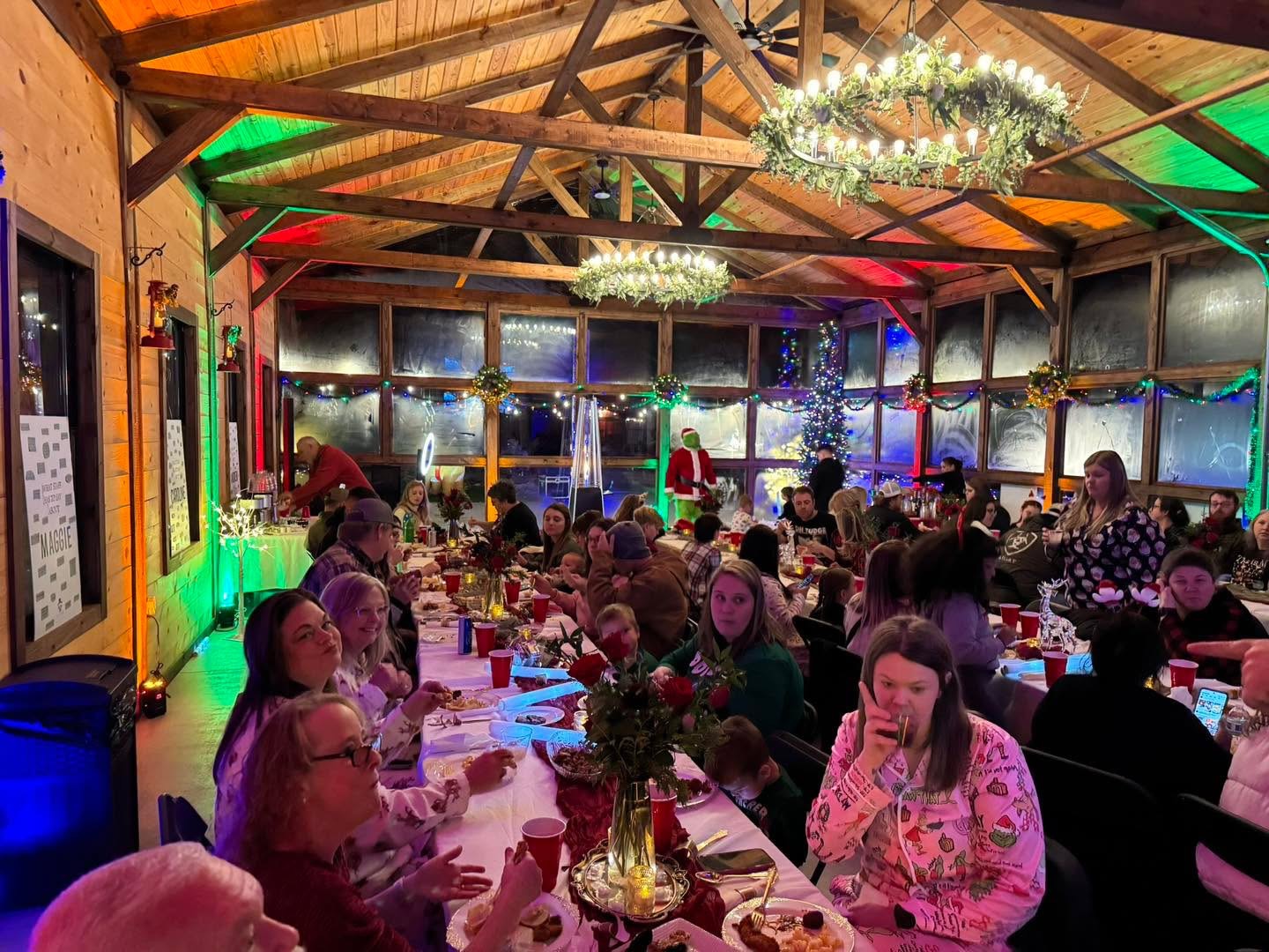 Reception hall decorated